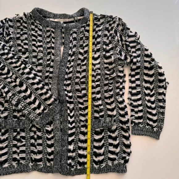 Anthropologie- Endless Rose-NWT- Bohemian-Fringe-Open-Sweater-Fall--M/L - Picture 11 of 13